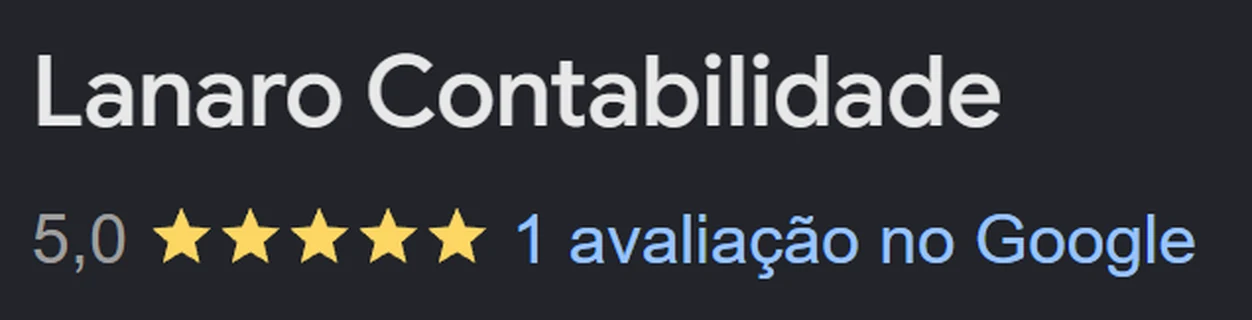 Cinco estrelas e uma avaliação no Google